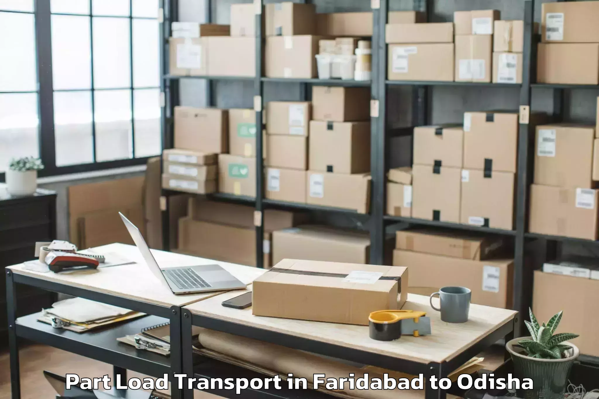 Book Faridabad to Tarbha Part Load Transport Online